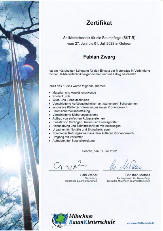 SKT-B Zertifikat